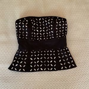 WHBM strapless peplum top